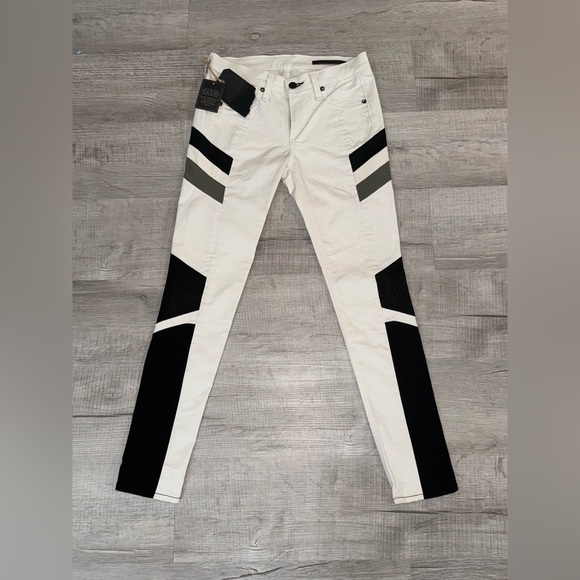 rag & bone Denim - CYBER WEEK SALE | rag & bone - Winter White Lambs Leather Side Combo Jeans